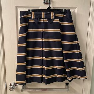 Kate Spade navy/gold bow skirt
